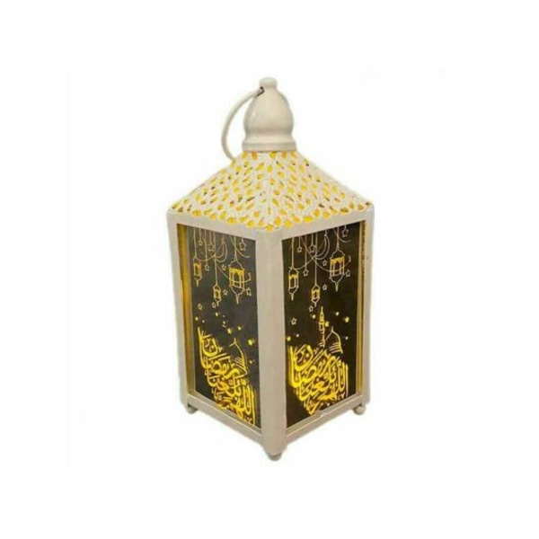 Ramadanlygter Lampe Eid Mubarak Dekor LED-lamper white