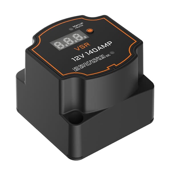 Dubbel batteriisolator digital display spänningskänsligt relä