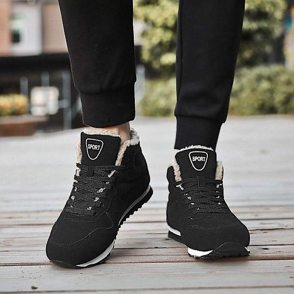 Vinterhålla varma utomhus ankelstövlar BLACK 41