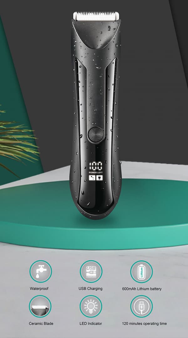 Multifunksjonell trimmer 3-i-1 multigrooming-sett for ansikt og kropp