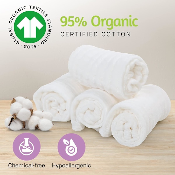 Muslin Burp Cloths Burp Clothes For Baby Girl/boy, Organic Baby