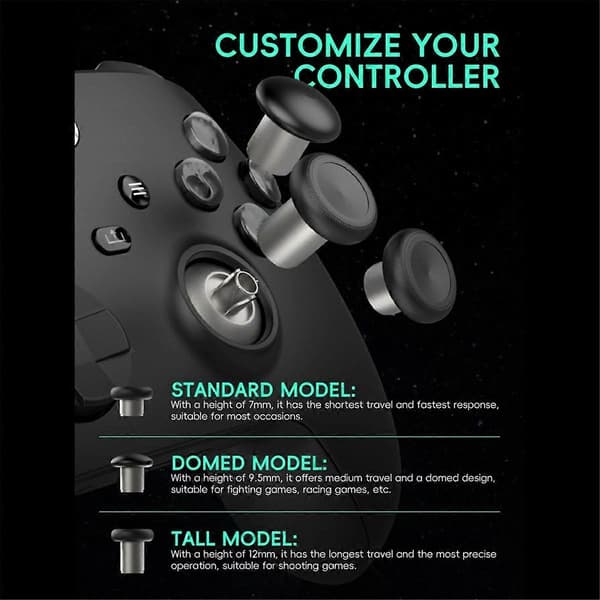 8-pack analoga joysticks för Elite/ S/ / handkontroll, ersättningskomponentsats A