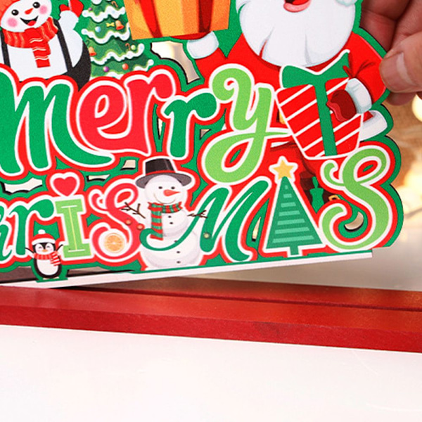 Jultomten Snögubbe Trähantverk GLAD JUL GLAD JUL