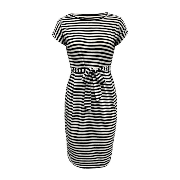 Dam Tunika Sundress Stripe Design Klänning Black XL