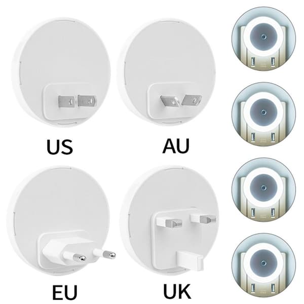Nattljus Ljusstyrt induktionsljus VIT LJUS EU EU