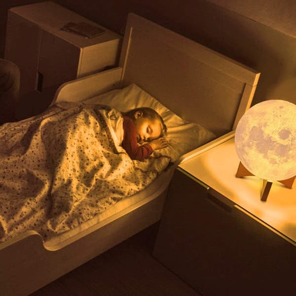 12cm Moon Light-Dekorativt LED-farvelys 3D Moon Art LED Moon