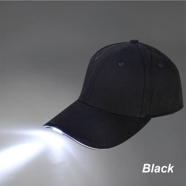 5 LED Otsalamppu Lippikset Baseball Lakit Taskulamppu MUSTA