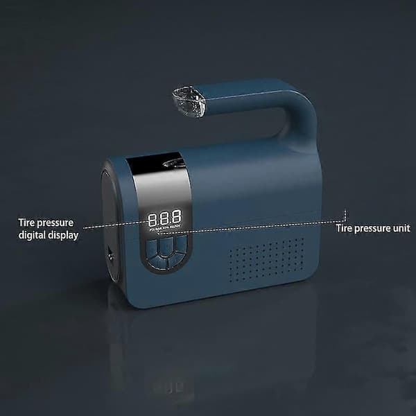 Däckpump för bil 12V DC Bärbar luftkompressor för bildäck med LED-ljus Digital luftpump F