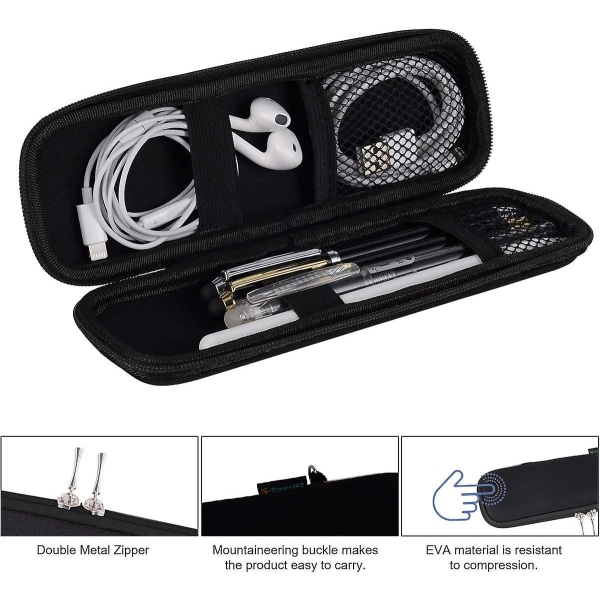 Z Apple Case Hållare-hårt skal Apple Pennhållare-tunnt Case För Apple Pencil, reservoarpenna, kulspetspenna, stylus Penna-svart/varm rosa Black Pencil Case
