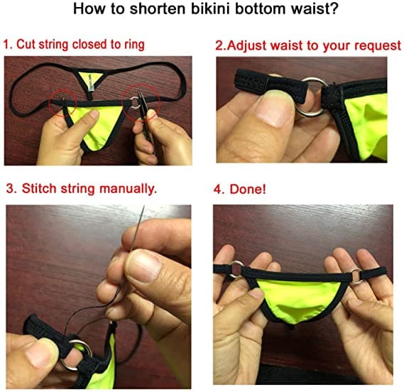 Seksikäs bikinin, stringit pitsillä, kaksiosainen uimapuku Red