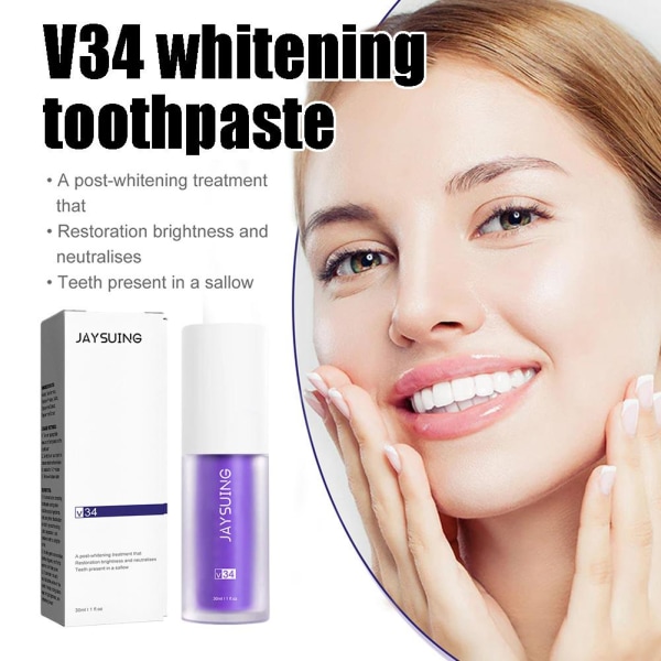 V34 Color Corrector, tandfläcksborttagning Lila tandblekning