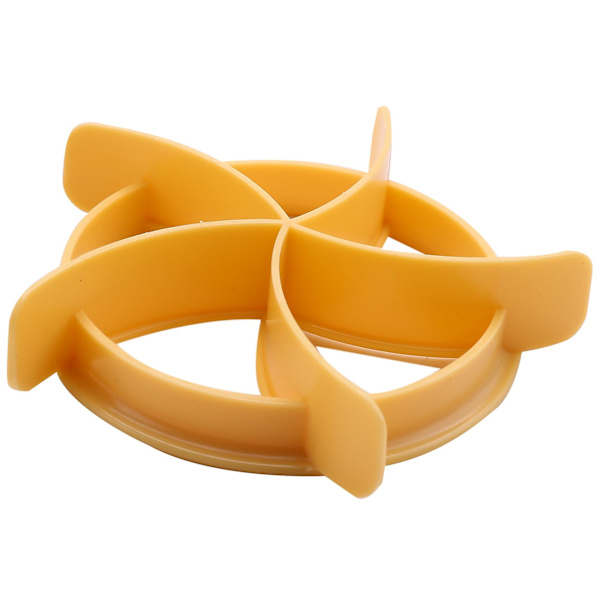 Plast Bakverk Cutter Deg Cookie Press Hemlagad Bröd Stämpel Form yellow