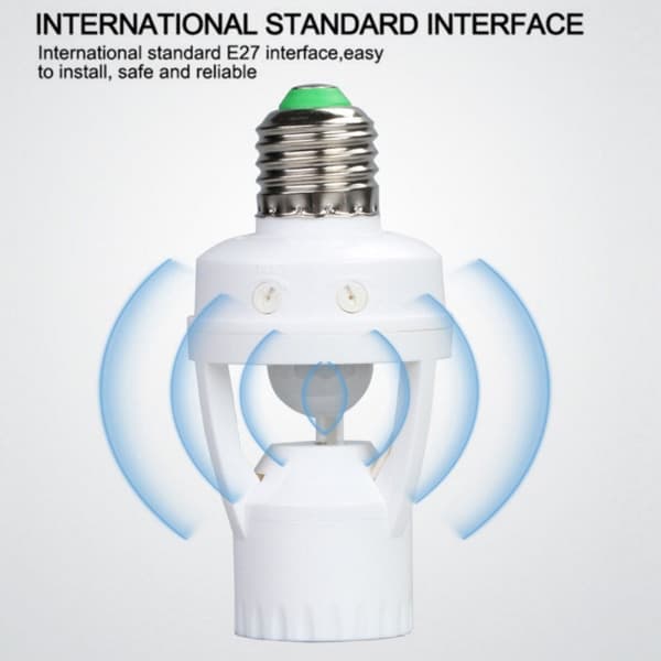 Menneskekroppens bevægelsessensor LED-lampe med kontrolkontakt