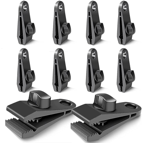 Tarpklämmor, 10 delar set låsklämmor Multifunktionssäkra tarpklämmor
