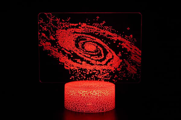 3D Illusjon Univers Stjerner Nattlampe 16 Farge Changin
