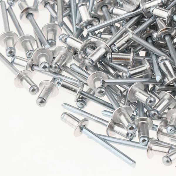 1000 PACK KUPPHUVUD POP ROSTFRITT STÅL ÖPPNA NITAR 2,4 mm 2,4x12 mm