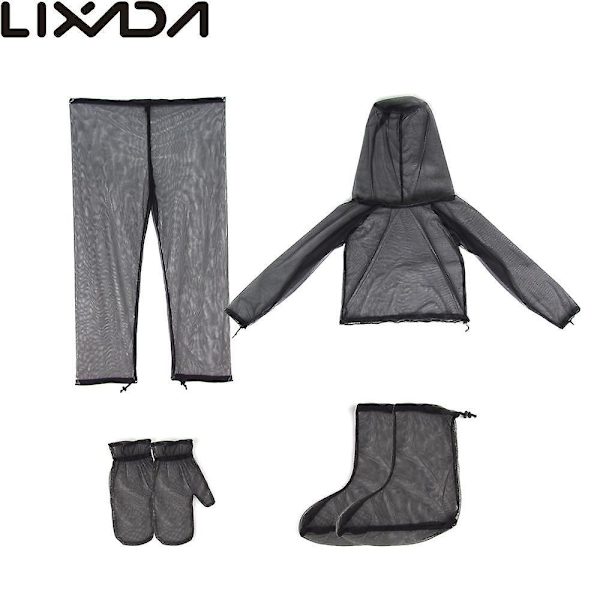 ixada ightweight Summer Bug Wear Myggkostym Jacka Vantar Byxor Strumpor för män Kvinnor med L