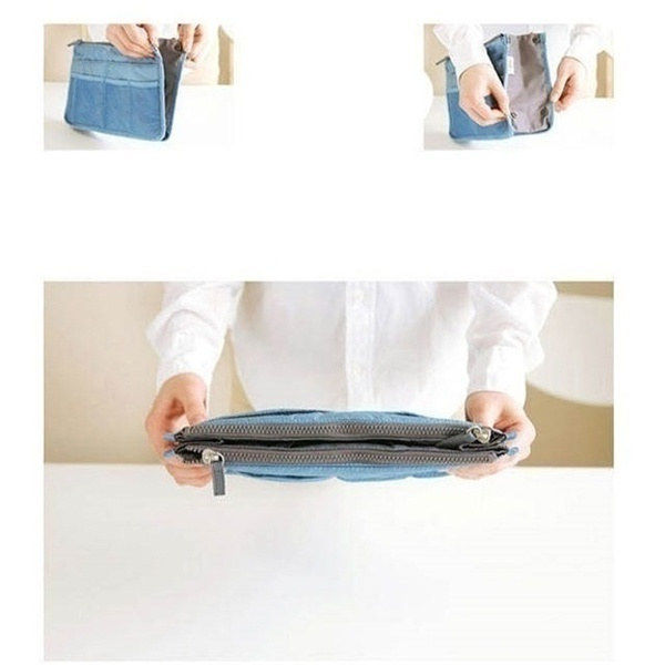 Multifunktions organizer handväska case gray