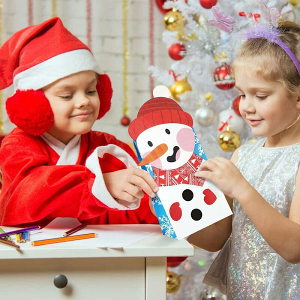 24 delar julklappspåse, papperspåse med Adven