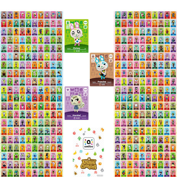 3 kpl NFC-pelikortteja eläinten hoitoon, yhteensopiva Nintendo Switch Amiibo / Switch Lite / Wii U - Random