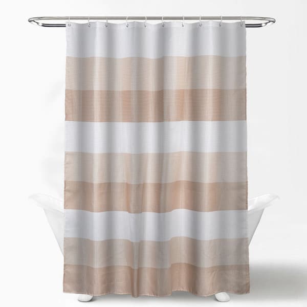 Duschdraperi premium textil tjock struktur badkar