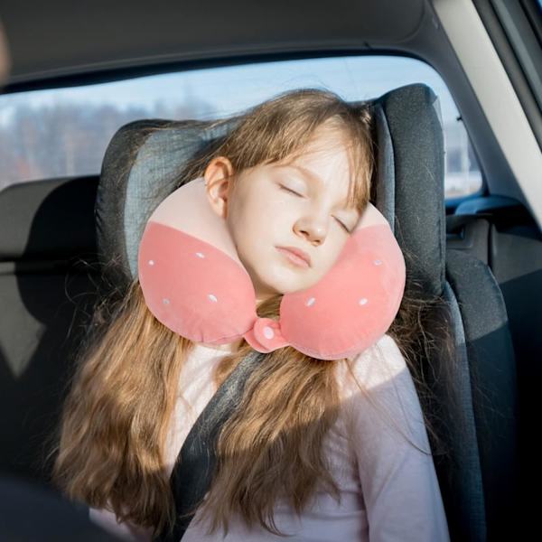 Pink Cat Travel Kudde Nackkudde 30*30cm Söt Memory Foam Neck