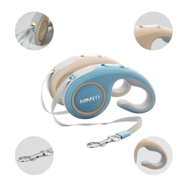 Pet Walking koppel Indragbart hundkoppel WHITE 3M