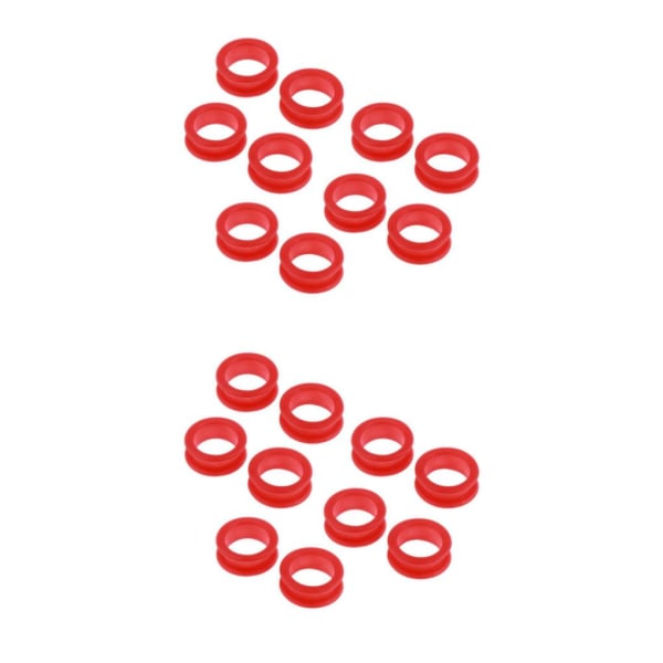 1/2/3/5 10x Parturi-Kampaaja Sakset Sormirengas Red 10 pcs 2PCS