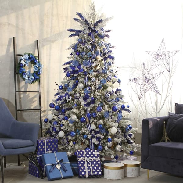 Plast Jul Glitter Snowflake Ornament Julgran