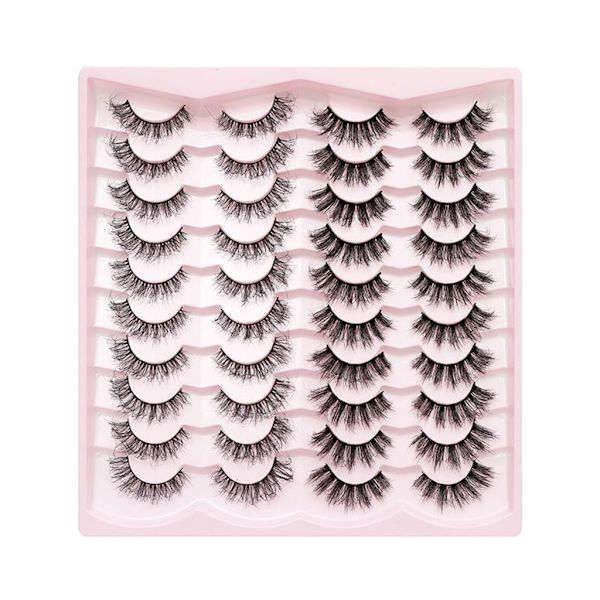 Tekoripset Irtoripset Cat-Eye Ripsienpidennykset Tekominkkiripset Luonnollisen näköiset Muhkeat Wispy-ripset, jotka näyttävät pidennyksiltä 3