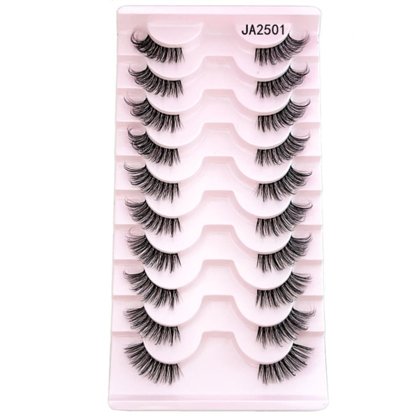 Halve Øjenvipper Naturligt Udseende Wispy Cat-Eye Vipper 3D Kunstige Øjenvipper Fluffy-Bløde 10 Par Syntetiske Fibre Falske Øjenvipper Sæt 6
