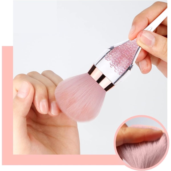 (Pink) 1. neglebørste, komfortabel og præcis neglebørste, manicu