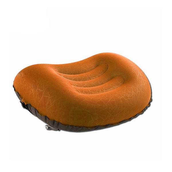 Erittäin kevyt kannettava kompakti puhallettava tyyny niskatueksi ja alaselän tueksi Orange