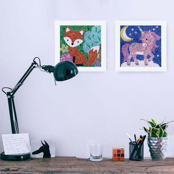 Fox 5D Barn Diamantmaleri Krysssting Håndverksett, DIY Barn