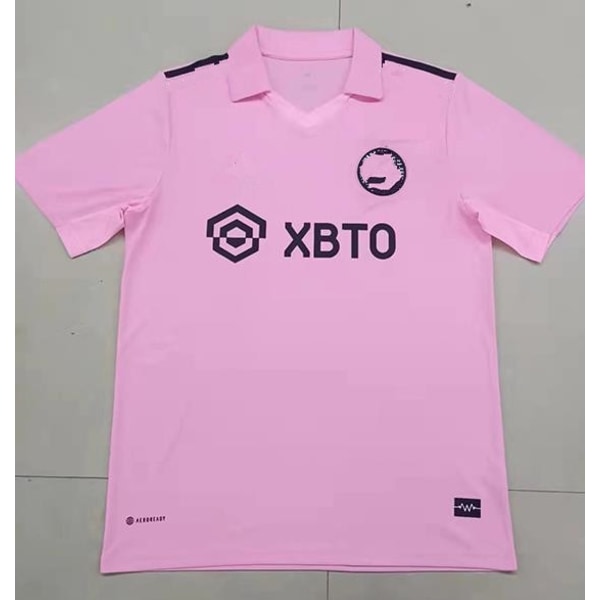 2023 2024 inter miamiS fotbollströja 23 24 MESSI 10# Pink Black Jersey uniformer beckham hemma borta barn Kit Herr fotbollströjor away/fans version 2 XL