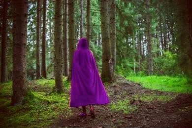 Hooded Coak Long Velvet Cape. Fullängdsrock Halloween-klänning