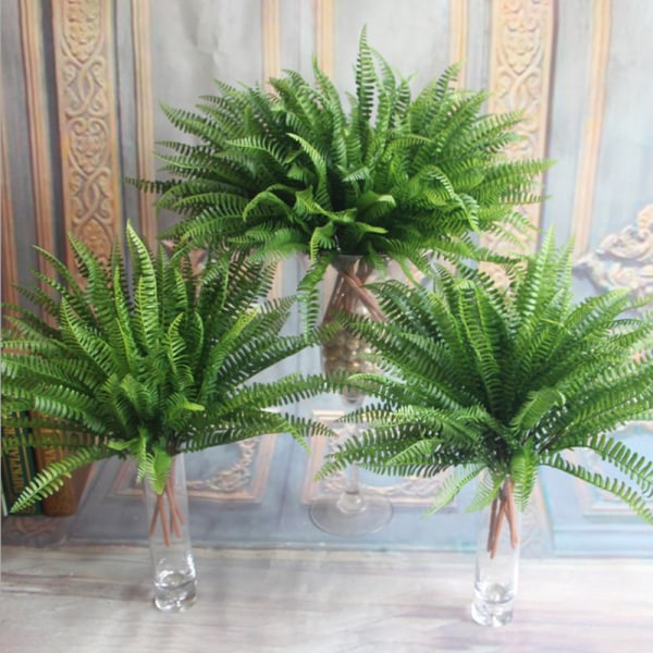 Kunstig Boston Fern Lef Hjem Kunstige planter Blomster Juledekorationer a