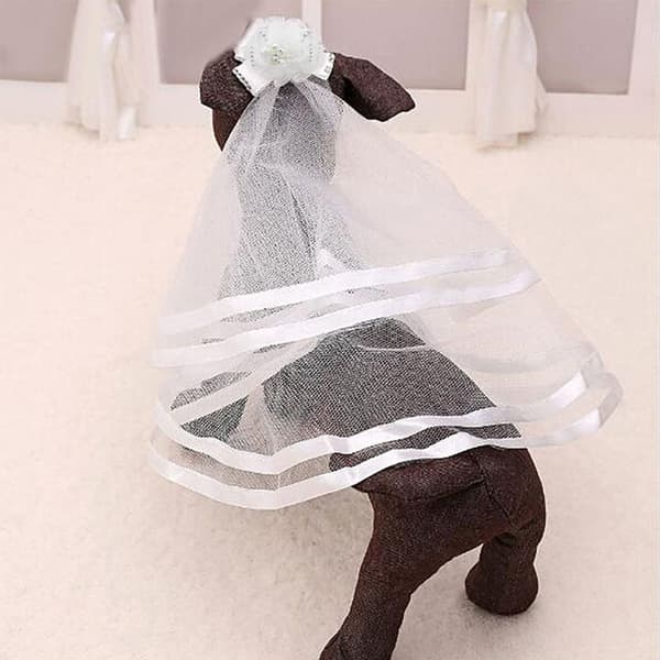 Pet Bröllopsslöja Hundslöja VIT white