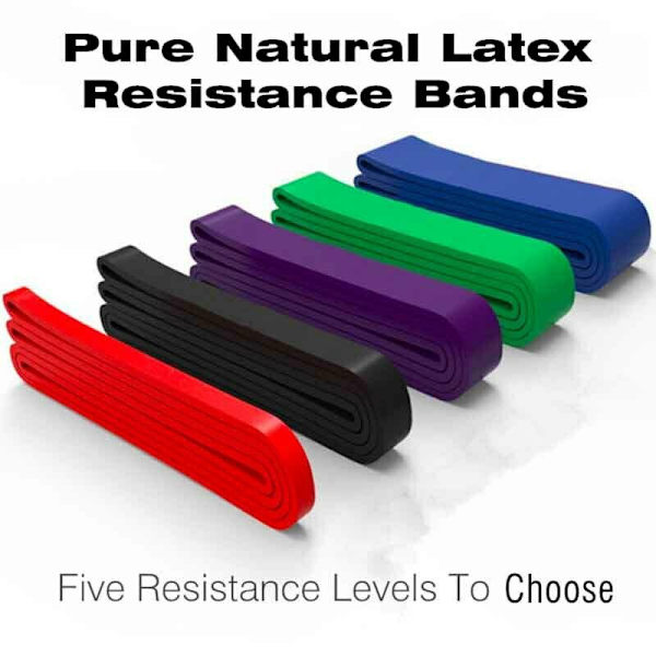 Resistance Bands Latex Loop Pull Up Assist Band Övning Black 25-65lb