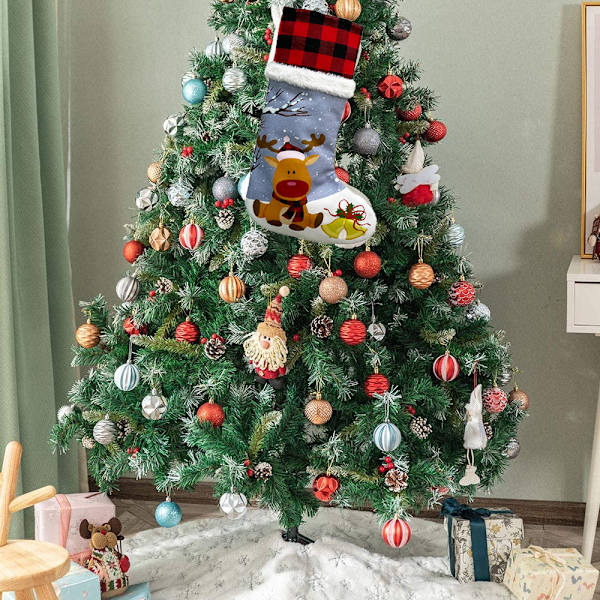 Julstrumpor, prydnadsföremål för julgranshängande dekor style 3
