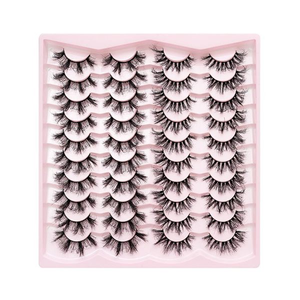 Tekoripset Irtoripset Cat-Eye Ripsienpidennykset Tekominkkiripset Luonnollisen näköiset Muhkeat Wispy-ripset, jotka näyttävät pidennyksiltä 3