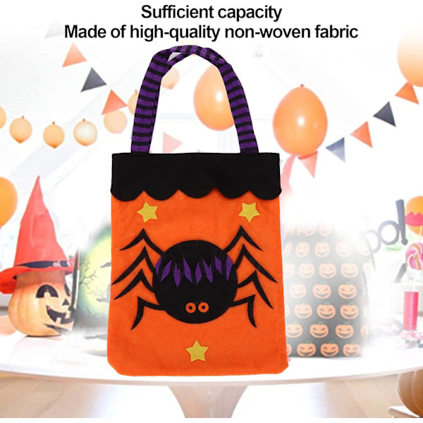 Halloween Non Woven Väskor Spider Goodie Toes