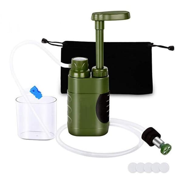 Kalk- och vattenfilter, vattenfilter, portabel för camping till fots