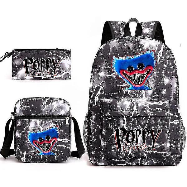 Game Poppy Backpack Huggy Wuggy Skolväska Axelväska Case Present för barn Studenter