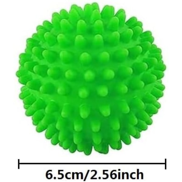4 stk tørketrommel, vaskemaskinball for vaskemaskin, ball for fluffy klær, gjenbrukbar tørkeball 4 stk (grønn)