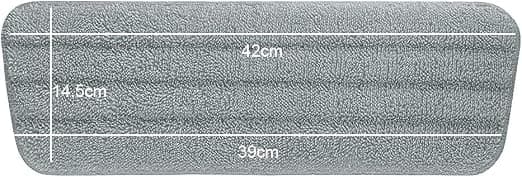 16.5\"x5.5\" (Grå) 6 stk. Moppe Udskiftningspuder Mikrofiber Spraymoppe til Spraymopper