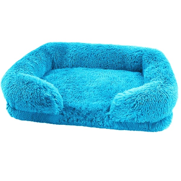 Plysj Vaskbar Firkantet Myk Kattematte Dyreutstyr Vaskbar Og Avtakbar Dyp Søvn Hundesofa Seng Dyreutstyr Drop Ship forest green 2XL(120x80x18CM)