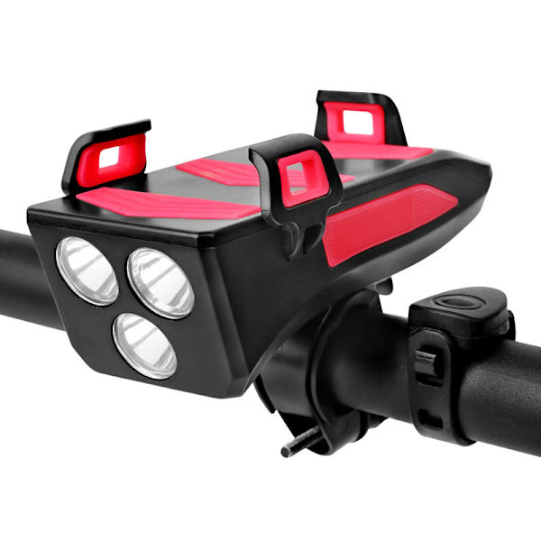 Cykellygte 2000mah Cykellampe Kraftig Led Cykellygte Foran Bag 2lampa 2000 röd