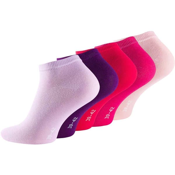 5-Pack Ankelsokker Purple/Cerise/Pink 39-42