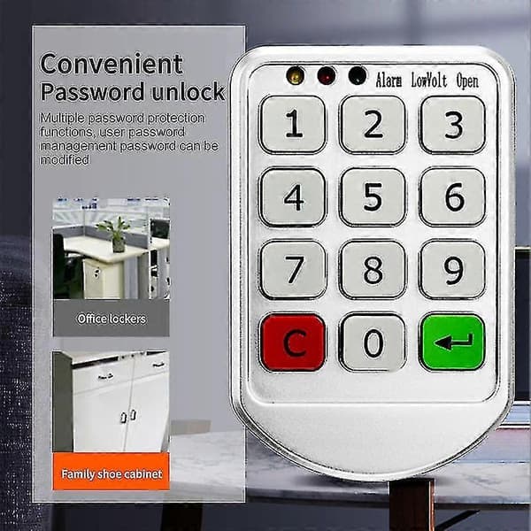 Elektronisk intelligent adgangskode tastatur nummer skab dør kode lås digital